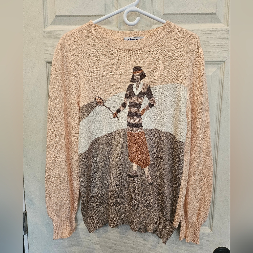 ๐พ Tennis Lady Peach Sweater ๐ฉท๐ค - Picture 2 of 12